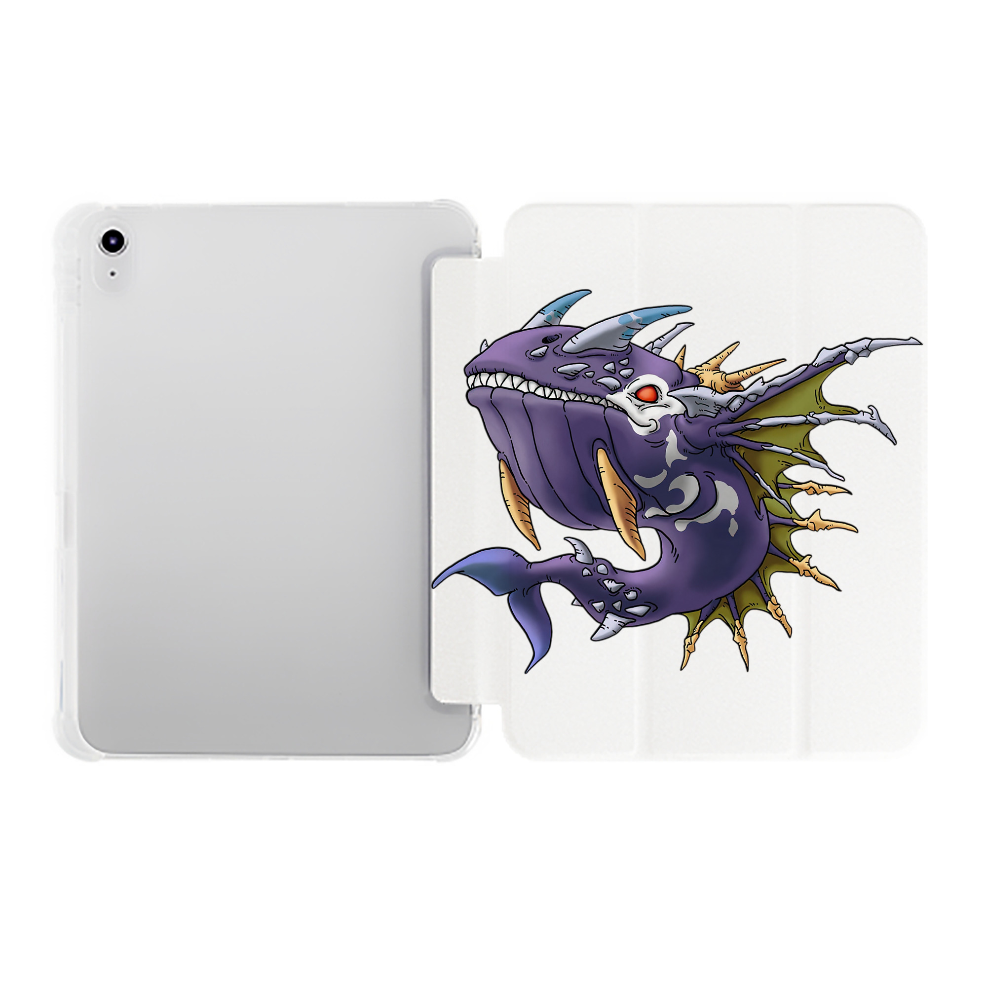 （画像用） ドラゴンクエスト Doragon Kuesuto Dragon Quest IPad ケース ペン収納付き 三つ折りスタンド PUレザー×シリコン 対応機種9.5/10.5/10.9インチ